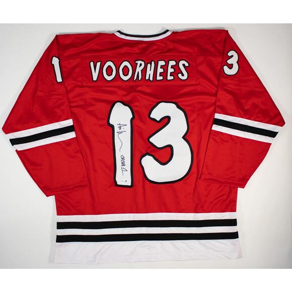 Ari Lehman Jason 1 Signed Jason Voorhees Hockey Jersey JSA COA XL Custom Red - Picture 13 of 15